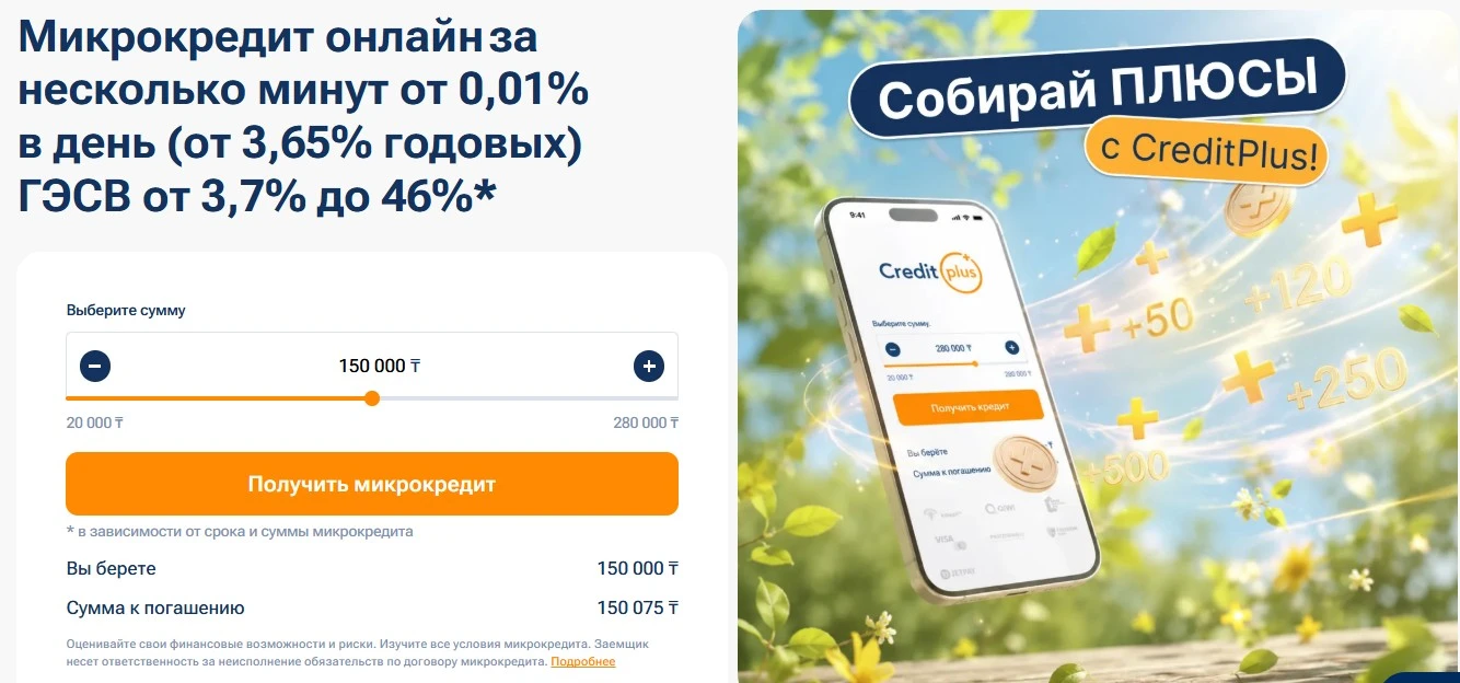 обзор МФО CreditPlus, Казахстан